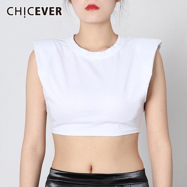 women's t-shirt chicever korean vest o neck sleeveless short slim tunic hit color casual for female 2021 summer fashion clothes, White
women's t-shirt chicever korean vest o neck sleeveless short slim tunic hit color casual for female 2021 summer fashion clothes, White