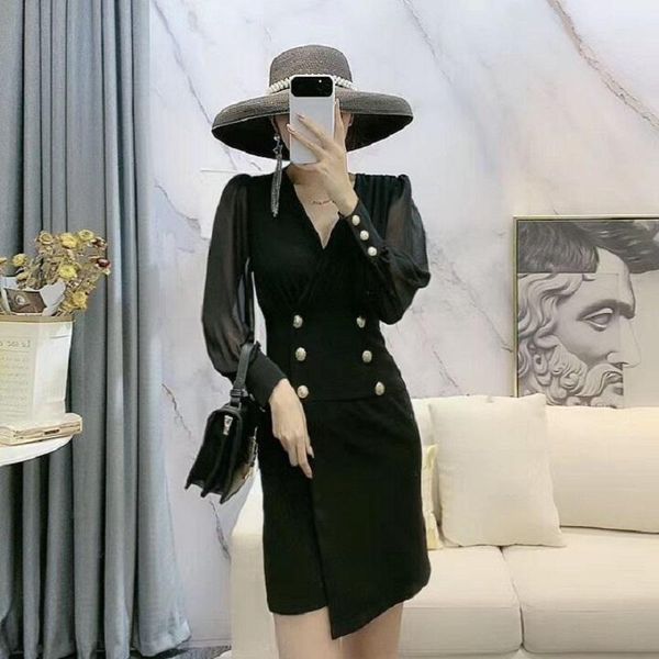 net yarn stitching knitting double breasted women's pleated dress 2021 clothing autumn irregular casual dresses, Black;gray
net yarn stitching knitting double breasted women's pleated dress 2021 clothing autumn irregular casual dresses, Black;gray