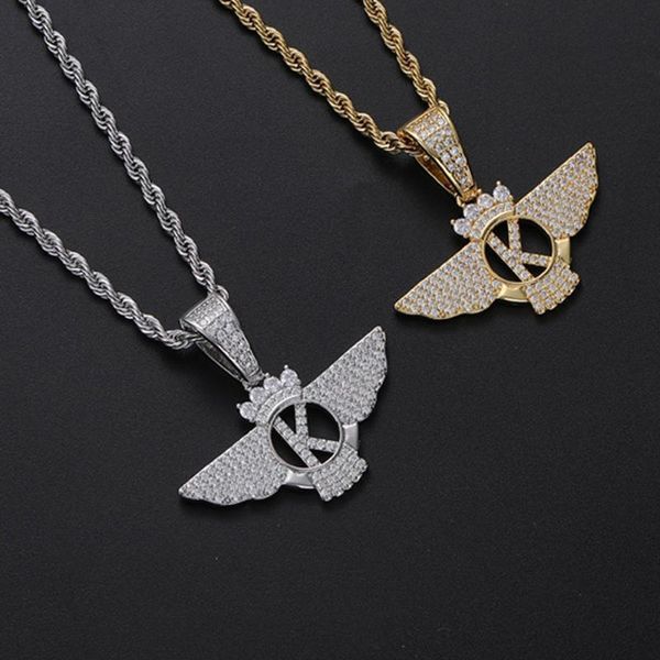 hip hop jewelry k pendant necklaces rapper cz zircon stone paved bling iced faravahar ahura mazda crown for women and men, Silver
hip hop jewelry k pendant necklaces rapper cz zircon stone paved bling iced faravahar ahura mazda crown for women and men, Silver