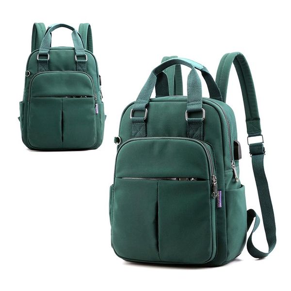 outdoor bags women's casual nylon patchwork backpacks usb charging large capacity zipper 2021 solid color travel backpack bs88
outdoor bags women's casual nylon patchwork backpacks usb charging large capacity zipper 2021 solid color travel backpack bs88