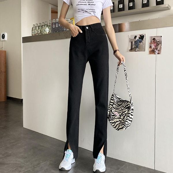 women's jeans trendy summer women high waist solid color slim fit split long denim pants casual female stright ladies black, Blue
women's jeans trendy summer women high waist solid color slim fit split long denim pants casual female stright ladies black, Blue