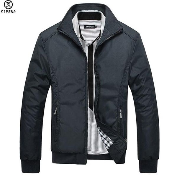 men's jackets spring autumn casual sportwear coats solid color mens brand clothing stand collar male bomber, Black;brown
men's jackets spring autumn casual sportwear coats solid color mens brand clothing stand collar male bomber, Black;brown