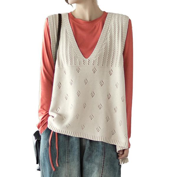 women's vests women knit pullover tank v neck sweaters sleeveless loose solid sweet cute casual fashion spring autumn a11270943, Black;white
women's vests women knit pullover tank v neck sweaters sleeveless loose solid sweet cute casual fashion spring autumn a11270943, Black;white