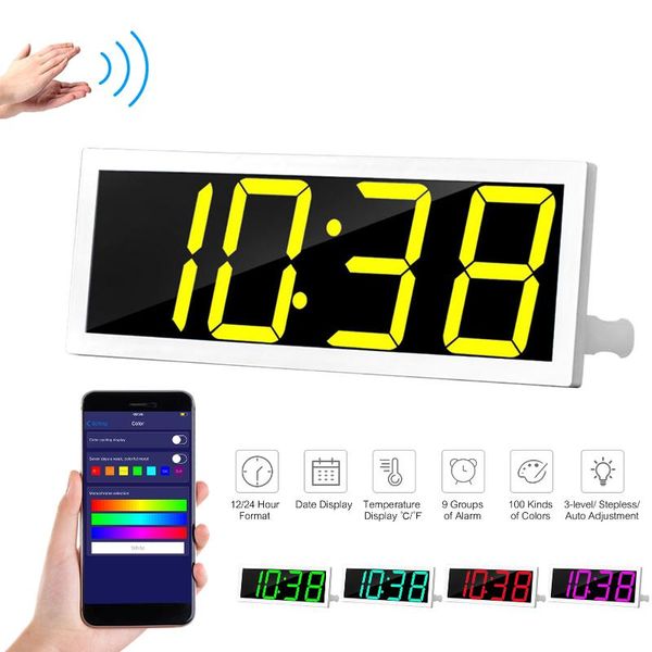 desk & table clocks digital wall clock app control time date temperature alarm with snooze 1 record sound activate countdown function
desk & table clocks digital wall clock app control time date temperature alarm with snooze 1 record sound activate countdown function