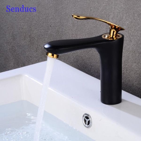 european syle black and gold bathroom basin faucet cold mixer copper material deck mounted sink faucets
european syle black and gold bathroom basin faucet cold mixer copper material deck mounted sink faucets