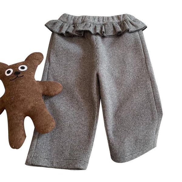 trousers girls wide leg pants spring autumn england straight ankle-length with ruffles cute children, Blue
trousers girls wide leg pants spring autumn england straight ankle-length with ruffles cute children, Blue
