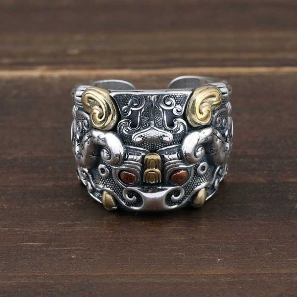 cluster rings real 925 sterling silver personality hip hop single mouth adjustable size retro cattle ring for exquisite jewelry souvenir, Golden;silver
cluster rings real 925 sterling silver personality hip hop single mouth adjustable size retro cattle ring for exquisite jewelry souvenir, Golden;silver