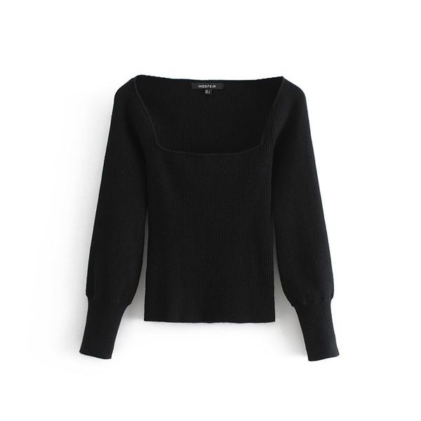 women's sweaters spring women-s black square collar rib cuff knitwear long sleeve knitted pullovers casual feminine streetwear pull fem, White;black
women's sweaters spring women-s black square collar rib cuff knitwear long sleeve knitted pullovers casual feminine streetwear pull fem, White;black