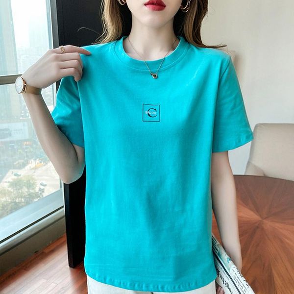 women's t-shirt vetement femme 2021 summer letter t shirt women solid simple tee woman clothes korean fashion casual short sleeve, White
women's t-shirt vetement femme 2021 summer letter t shirt women solid simple tee woman clothes korean fashion casual short sleeve, White