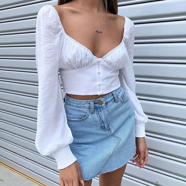 women's blouses & shirts foridol puff long sleeve crop women button up vintage white summer female cotton short blouse blusa mujers 20
women's blouses & shirts foridol puff long sleeve crop women button up vintage white summer female cotton short blouse blusa mujers 20