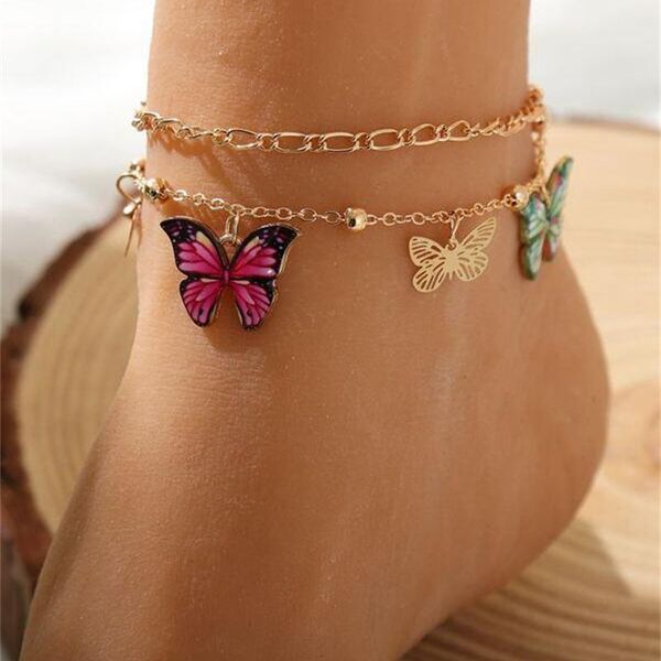anklets colorful butterfly anklet silver color bead for woman vintage handmade 2021 foot bracelet beach jewelry party gift, Red;blue
anklets colorful butterfly anklet silver color bead for woman vintage handmade 2021 foot bracelet beach jewelry party gift, Red;blue