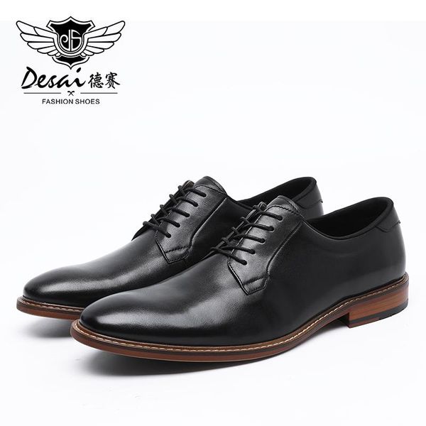 dress shoes desai 2021 spring summer arrive genuine leather men's business lace-up men derby high quality, Black
dress shoes desai 2021 spring summer arrive genuine leather men's business lace-up men derby high quality, Black