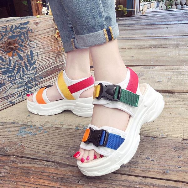 dress shoes woman buckle sandals female hook loop women platform wedges women's mixed color ladies open toe casual footwear 2021, Black
dress shoes woman buckle sandals female hook loop women platform wedges women's mixed color ladies open toe casual footwear 2021, Black