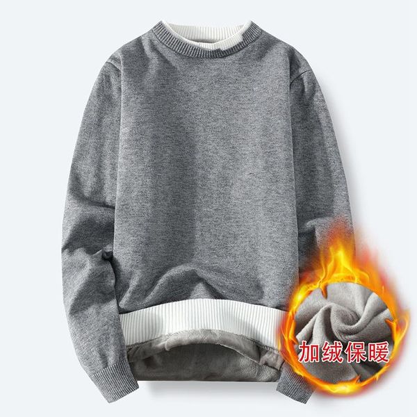 men's sweaters autumn and winter main push models plus velvet thick sweater men round neck pullover one slim knit, White;black
men's sweaters autumn and winter main push models plus velvet thick sweater men round neck pullover one slim knit, White;black