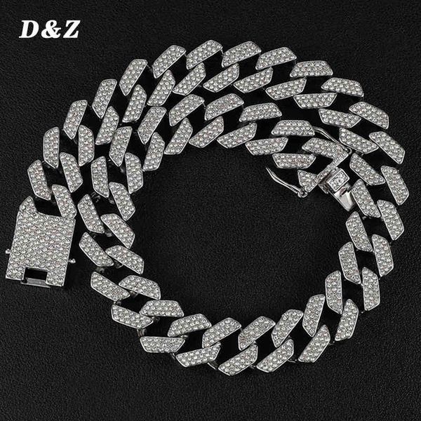 d&z 20mm iced out cuban link necklace chain hip hop jewelry gold silver color rhinestone cz clasp for mens rapper necklaces li x0509, Black
d&z 20mm iced out cuban link necklace chain hip hop jewelry gold silver color rhinestone cz clasp for mens rapper necklaces li x0509, Black