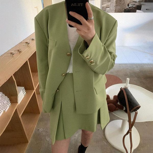 two piece dress 2021 office ladies 2 pieces set suits with skirt women solid single-breasted blazer jacket pleated female setup, White
two piece dress 2021 office ladies 2 pieces set suits with skirt women solid single-breasted blazer jacket pleated female setup, White