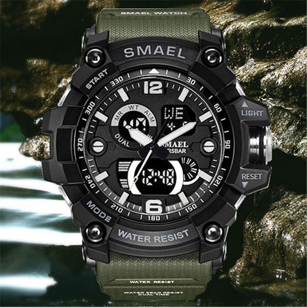 wristwatches smael men casual watch sports style man led electronic quartz dual display watches relogio masculino, Slivery;brown
wristwatches smael men casual watch sports style man led electronic quartz dual display watches relogio masculino, Slivery;brown