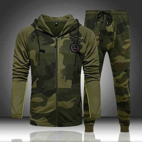 camo men tracksuit hooded outerwear hoodie set 2 pieces autumn sporting male fitness camouflage sweatshirts jacket + pants sets, Gray
camo men tracksuit hooded outerwear hoodie set 2 pieces autumn sporting male fitness camouflage sweatshirts jacket + pants sets, Gray