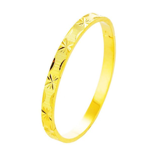 bangle trendy carved 18k yellow gold filled womens bracelet jewelry gift diameter 55cm, Black
bangle trendy carved 18k yellow gold filled womens bracelet jewelry gift diameter 55cm, Black