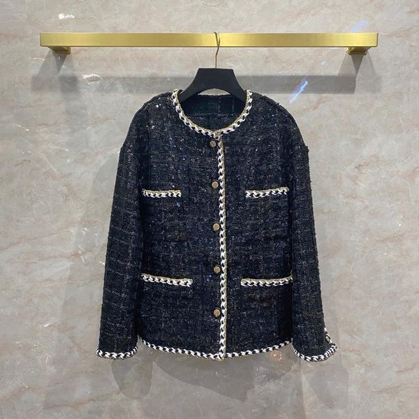 women's jackets high-end sequin plaid jacket women autumn 2021 o-neck long sleeve woolen weave edge black, Black;brown
women's jackets high-end sequin plaid jacket women autumn 2021 o-neck long sleeve woolen weave edge black, Black;brown