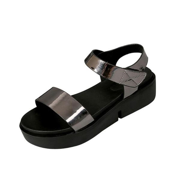 dress shoes 2121 summer woman sandals nice style sajdals platform with high heel and wedge occasions comfortable flat, Black