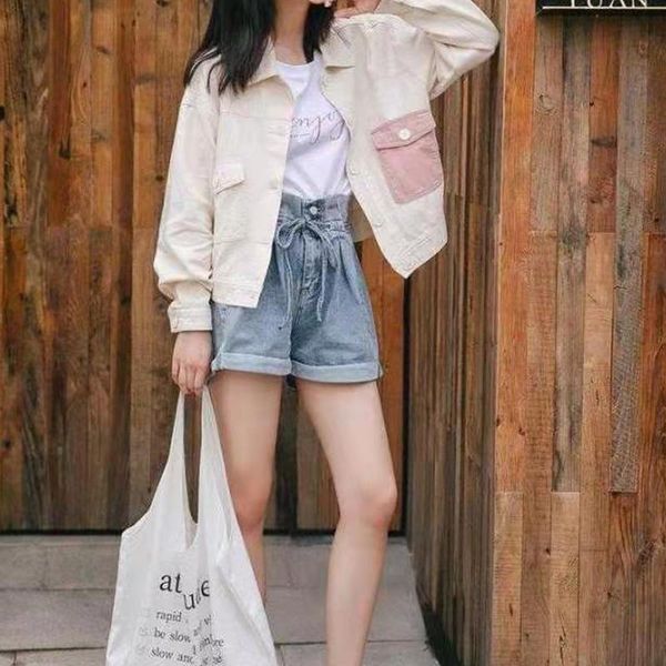 women's trench coats 2021 short wild jacket spring and autumn casual loose fashion collar regular sleeve, Tan;black
women's trench coats 2021 short wild jacket spring and autumn casual loose fashion collar regular sleeve, Tan;black