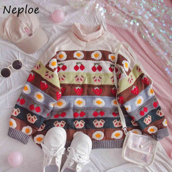 neploe chic cartoon pattern panelled knitted pullovers japan style o-neck sweaters women autumn winter sweet cute 210423, White;black
neploe chic cartoon pattern panelled knitted pullovers japan style o-neck sweaters women autumn winter sweet cute 210423, White;black