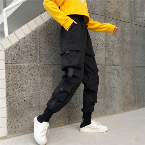 women's pants & capris plus size cotton overalls women high waist elastic beam feet loose trousers pockets street wear, Black;white
women's pants & capris plus size cotton overalls women high waist elastic beam feet loose trousers pockets street wear, Black;white