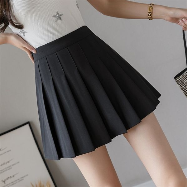 hhgate xs-2xl high waist stitching student pleated women cute sweet girl dance mini black white blue grey skirts 210708
hhgate xs-2xl high waist stitching student pleated women cute sweet girl dance mini black white blue grey skirts 210708