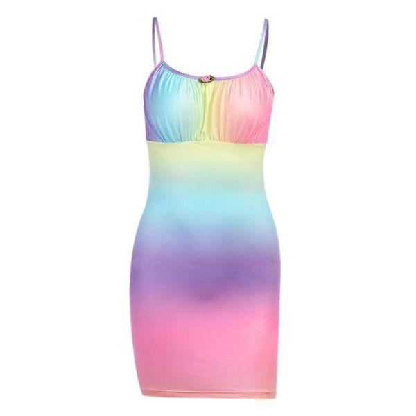 women sleeveless neon rainbow multicolored gradient tie-dye bodycon mini dress ruched chest high waist sling suspend bx0a casual dresse, Black;gray
women sleeveless neon rainbow multicolored gradient tie-dye bodycon mini dress ruched chest high waist sling suspend bx0a casual dresse, Black;gray