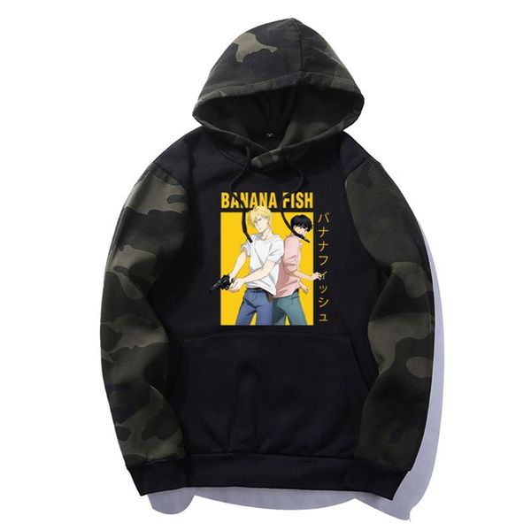 men's hoodies & sweatshirts banana fish anime clothes funny man hip hop sweat homme autumn fleece camo pullover oversized sweatshirt tr, Black
men's hoodies & sweatshirts banana fish anime clothes funny man hip hop sweat homme autumn fleece camo pullover oversized sweatshirt tr, Black