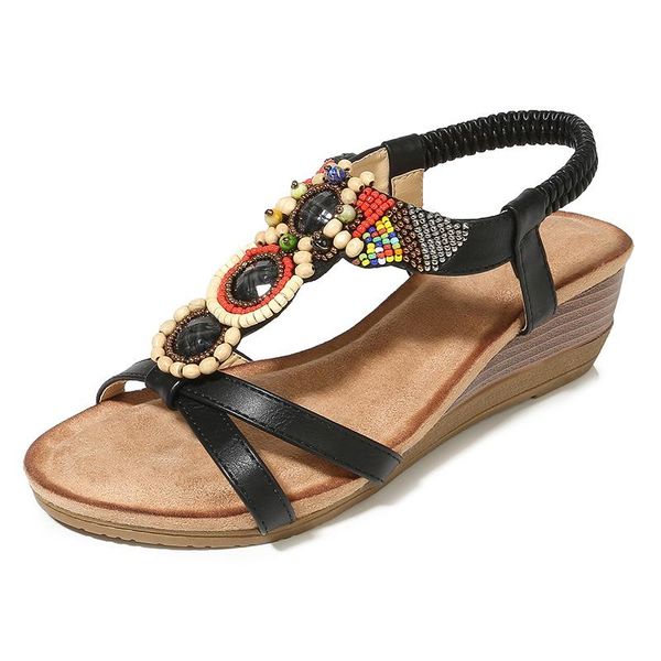 sandals ladies sandals2021 summer bohemian women beaded low to help large size 35-42, Black
sandals ladies sandals2021 summer bohemian women beaded low to help large size 35-42, Black