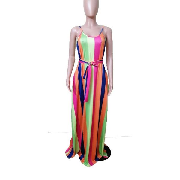 colorful stripe sling dress women's striped swing maxi ladies loose holiday summer boho long sundress sashes casual dresses, Black;gray
colorful stripe sling dress women's striped swing maxi ladies loose holiday summer boho long sundress sashes casual dresses, Black;gray