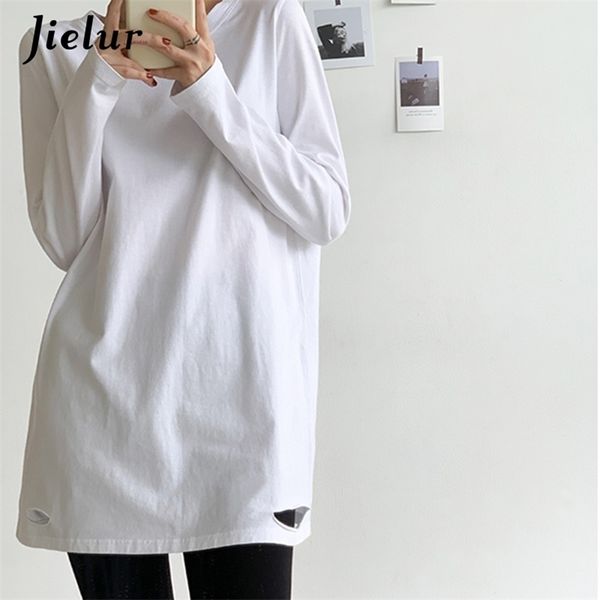 women's t-shirt cartoon holes white basic tee shirt bottoming casual loose t-shirts solid color long sleeve s-xl 210426
women's t-shirt cartoon holes white basic tee shirt bottoming casual loose t-shirts solid color long sleeve s-xl 210426