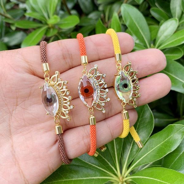 charm bracelets adjustable string bracelet zircon glass eye pendant accessories handmade weaving rope, Golden;silver
charm bracelets adjustable string bracelet zircon glass eye pendant accessories handmade weaving rope, Golden;silver