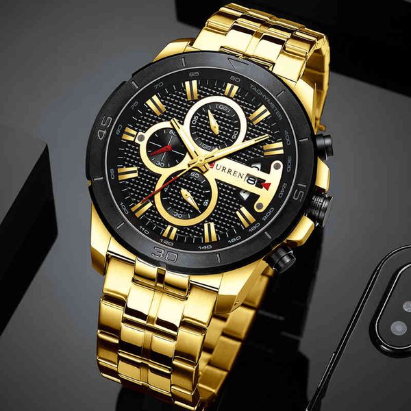 luxury brand curren men watch business stainless steel wrist watch fashion sports quartz male clock relogio masculino 210517, Slivery;brown
luxury brand curren men watch business stainless steel wrist watch fashion sports quartz male clock relogio masculino 210517, Slivery;brown