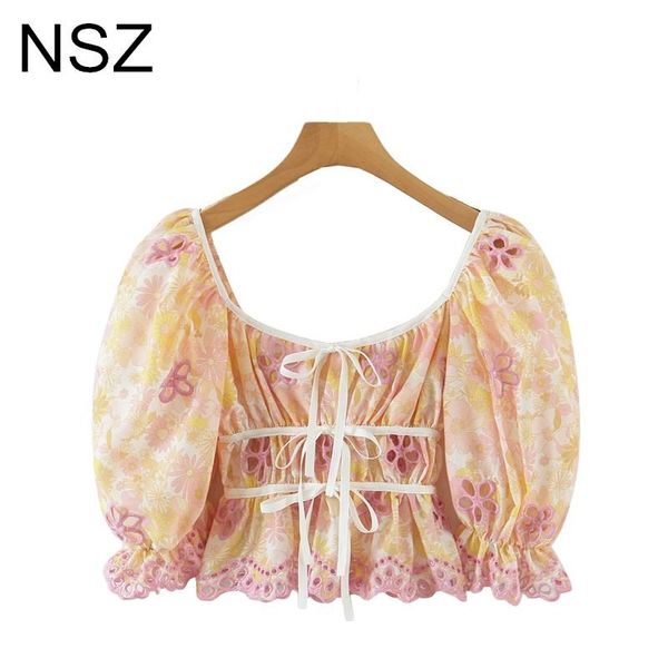 women's blouses & shirts nsz women embroidery hollow out cotton floral print corset shirt summer 2021 puff sleeve outfit fashion crop t, White
women's blouses & shirts nsz women embroidery hollow out cotton floral print corset shirt summer 2021 puff sleeve outfit fashion crop t, White