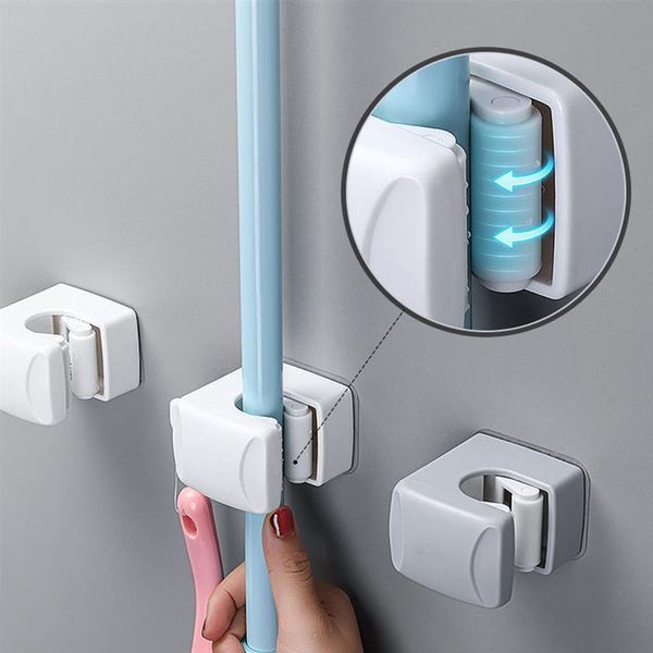 hooks & rails 1pcs wall mounted mop holder punch-broom hook no-slip gripper hanger strong kitchen organizer shelves
hooks & rails 1pcs wall mounted mop holder punch-broom hook no-slip gripper hanger strong kitchen organizer shelves