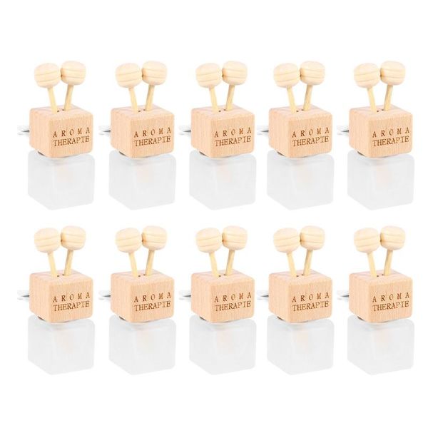 storage bottles & jars 10pcs 8ml car air vent aroma bottle glass essential oil perfume diffuser