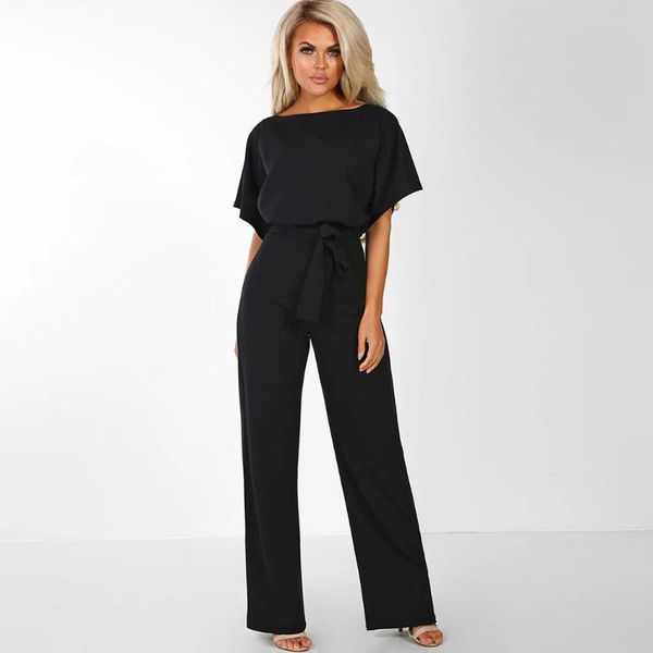 women's jumpsuits & rompers women jumpsuit summer short sleeve playsuits long wide leg pants overalls bowknot belt office ladies, Black;white
women's jumpsuits & rompers women jumpsuit summer short sleeve playsuits long wide leg pants overalls bowknot belt office ladies, Black;white