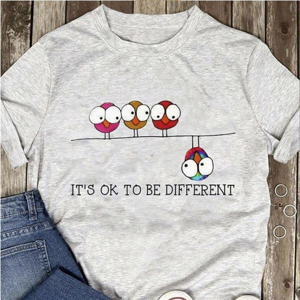 men's t-shirts funny bird it's ok to be different sport grey t shirt cotton s-6xl 2xl 10xl tee, White;black
men's t-shirts funny bird it's ok to be different sport grey t shirt cotton s-6xl 2xl 10xl tee, White;black