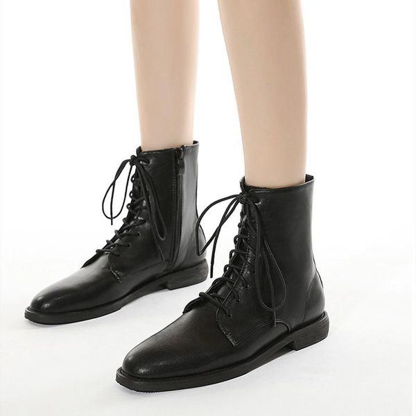 boots women's leather ankle ladies lace up low heels woman zip pumps 2021 women footwear autumn winter female fashion shoes, Black
boots women's leather ankle ladies lace up low heels woman zip pumps 2021 women footwear autumn winter female fashion shoes, Black