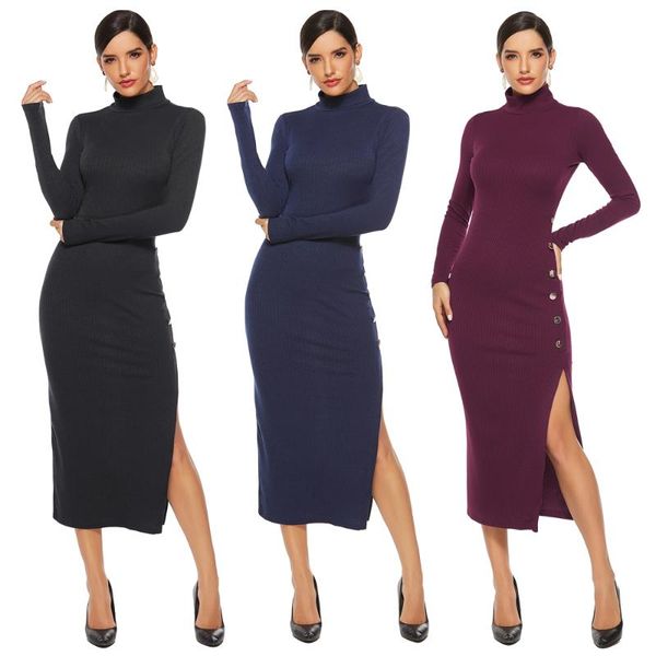 casual dresses autumn winter women turtleneck long sleeve jumper dress fashion ladies bodycon pencil slim knitted side slit, Black;gray
casual dresses autumn winter women turtleneck long sleeve jumper dress fashion ladies bodycon pencil slim knitted side slit, Black;gray
