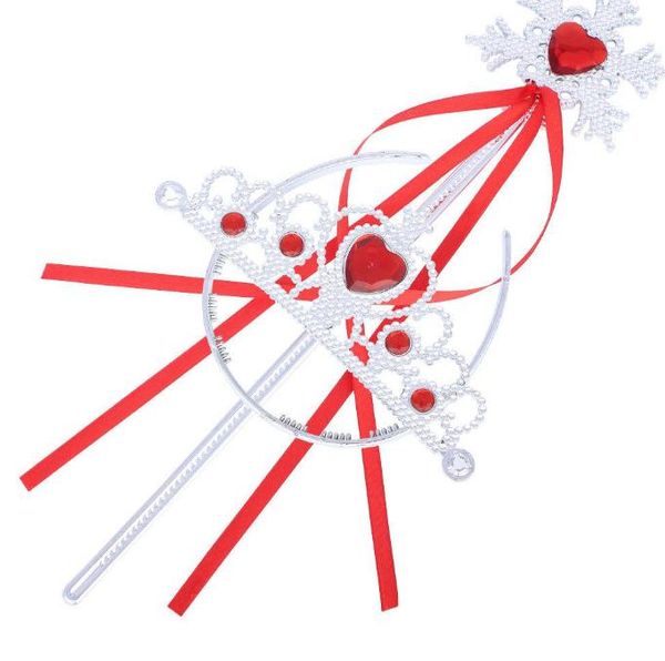 snowflake ribbon wands crown 2pc set fairy wand girl christmas party snowflake gem sticks magic wands headband princess crown tiara, Slivery;white
snowflake ribbon wands crown 2pc set fairy wand girl christmas party snowflake gem sticks magic wands headband princess crown tiara, Slivery;white