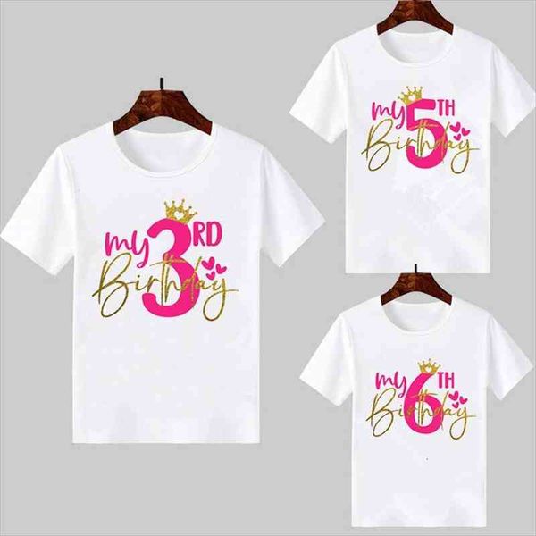 my 3 10th birthday number golden crown letters print baby clothes girl t shirt lovely summer white children kids, Blue
my 3 10th birthday number golden crown letters print baby clothes girl t shirt lovely summer white children kids, Blue
