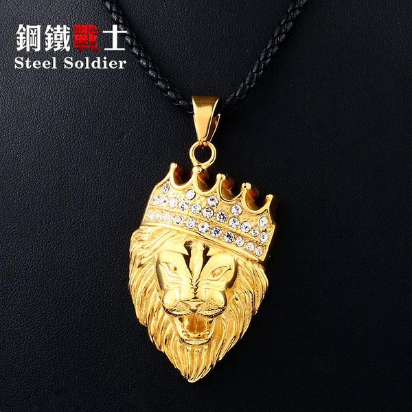 pendant necklaces steeel soldier crown lion king for men gold silver color necklace stainless steel animal jewelry
pendant necklaces steeel soldier crown lion king for men gold silver color necklace stainless steel animal jewelry