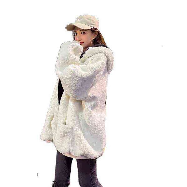 hooded lamb wool cotton et women's short winter 2021 korean loose thickened student, Black;brown
hooded lamb wool cotton et women's short winter 2021 korean loose thickened student, Black;brown