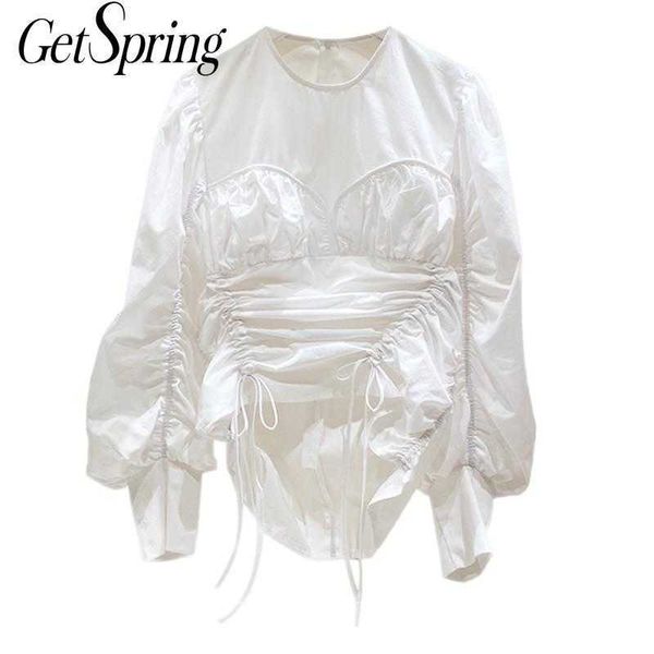getspring women blouse temperament shirt drawstring wrinkles ladies retro white plus size spring autumn 210601
getspring women blouse temperament shirt drawstring wrinkles ladies retro white plus size spring autumn 210601