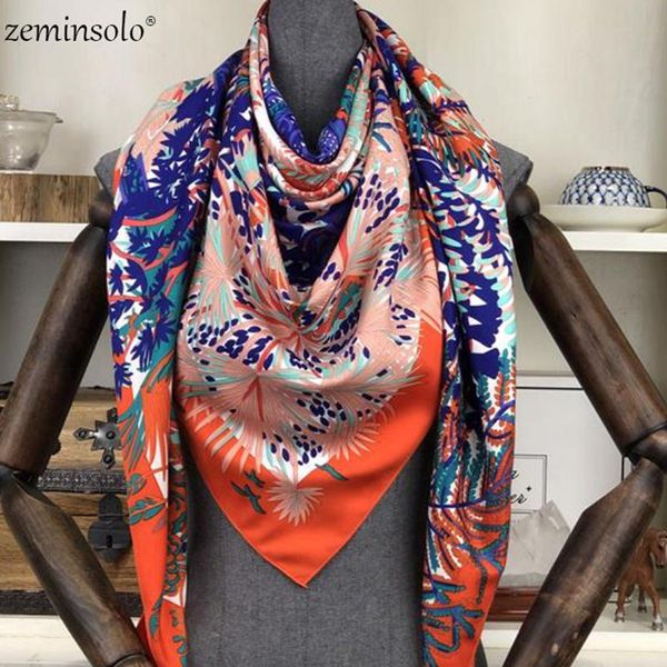 scarves 100% twill silk scarf women square wraps flower print foulard female large hijab bandana 130*130cm, Blue;gray
scarves 100% twill silk scarf women square wraps flower print foulard female large hijab bandana 130*130cm, Blue;gray
