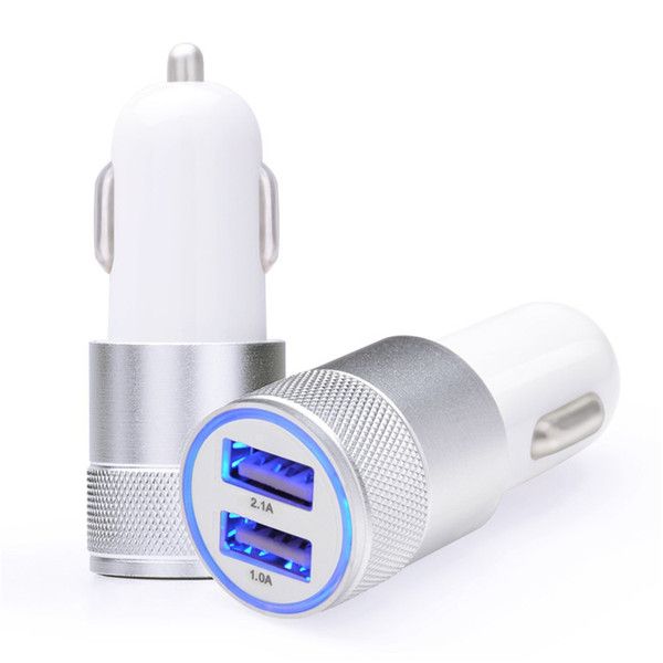 

brand nokoko metal dual usb port car charger universal 12 volt 1 ~ 2 amp for samsung galaxy droid nokia htc